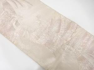 変わり孔雀模様織出し袋帯